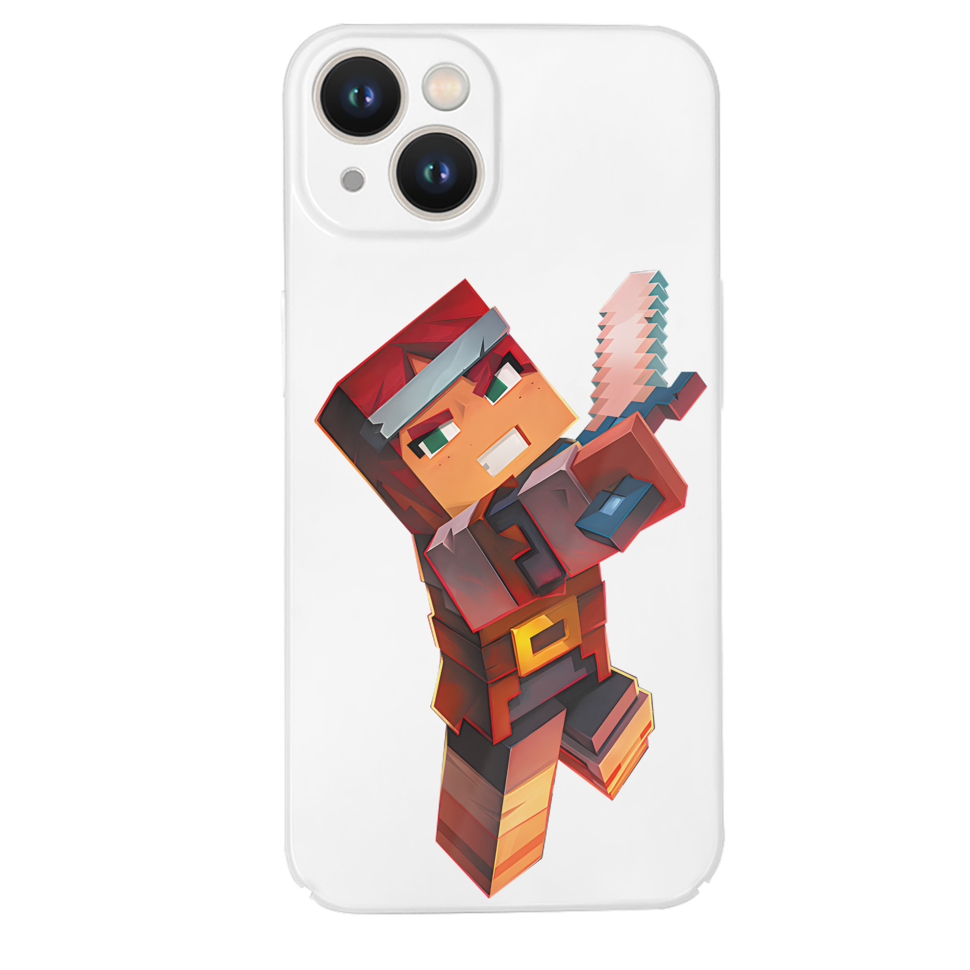 （画像用） マインクラフト ブロックの世界 Minecraft MC Block world 【iPhone 14シリーズ対応】ハードケース